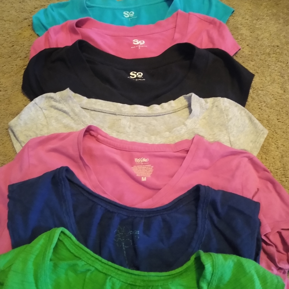 Bundle of colorful shirts